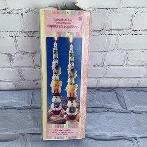 Vintage 80’s taper candles set of 2